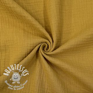 Tissu double gaze/mousseline dark ochre