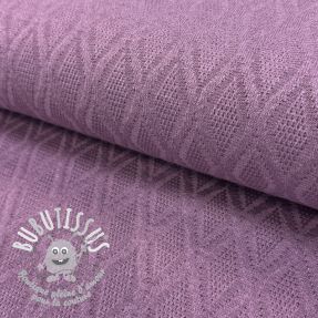 Tissu maille tricot jacquard Diamond lavender