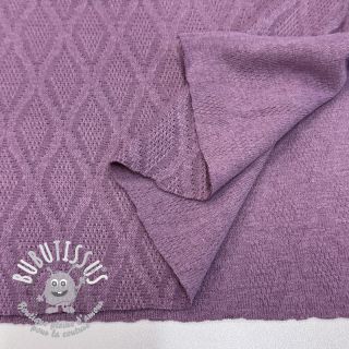 Tissu maille tricot jacquard Diamond lavender