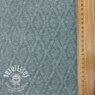 Tissu maille tricot jacquard Diamond ocean blue