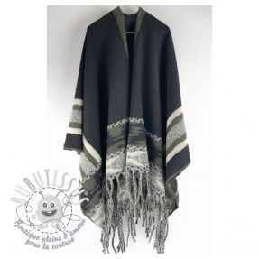 Poncho PRATO boiled wool design C
