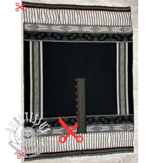 Poncho PRATO boiled wool design C