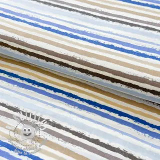 Tissu coton Small stripes Snoozy old blue