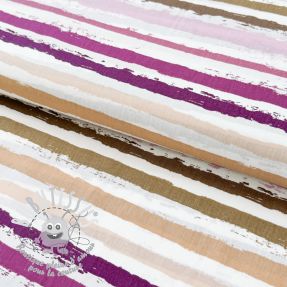 Tissu coton Big stripes Snoozy old pink