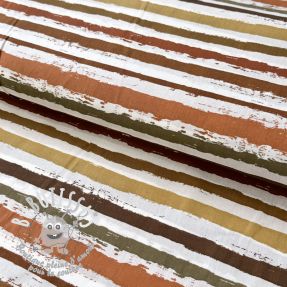 Tissu coton Big stripes Snoozy brick