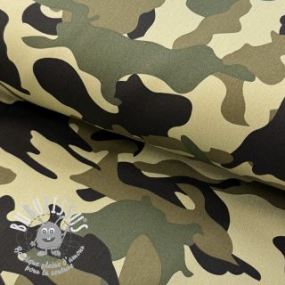 JEANS DENIM STRETCH Camouflage camo green