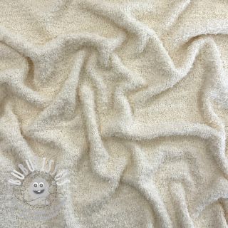 Tissu tricot Paris bouclé ecru