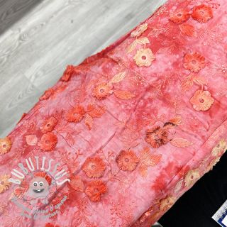 Tissu coton TIE DYE EMBROIDERY Poppy design K 2nd class