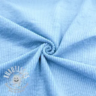 Tissu velours cotelé 6W WASHED STRETCH light blue