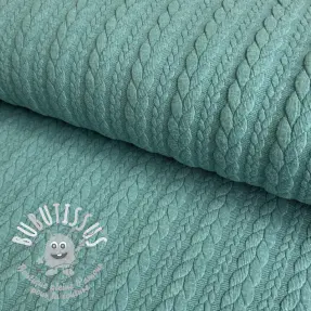 Tissu maille tricot jacquard Cably dark green