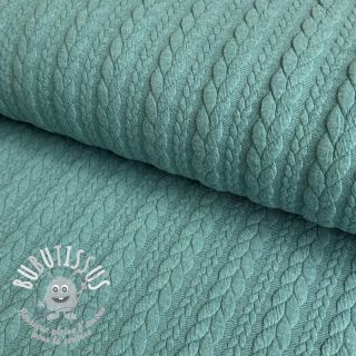 Tissu maille tricot jacquard Cably dark green