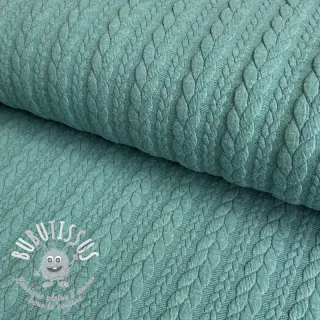 Tissu maille tricot jacquard Cably dark green