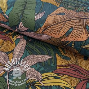 Tissu déco premium Bush lines forest green