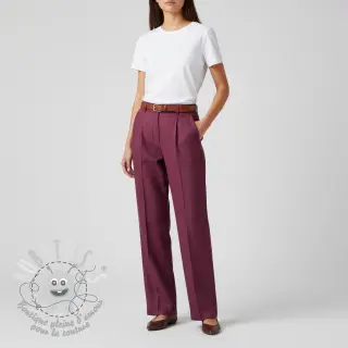 Lin lavé wine red
