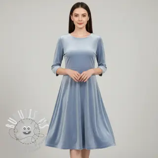  Velours  VELVET STRETCH light blue