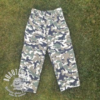 JEANS DENIM STRETCH Camouflage camo green
