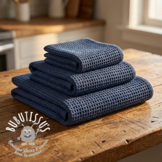 Tissu nid d’abeille dark jeans