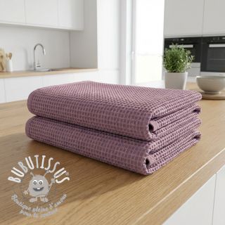 Tissu nid d’abeille old purple