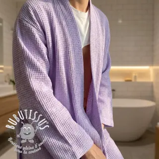 Tissu nid d’abeille bright lilac
