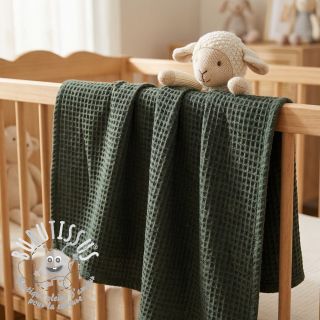 Tissu nid d’abeille army green