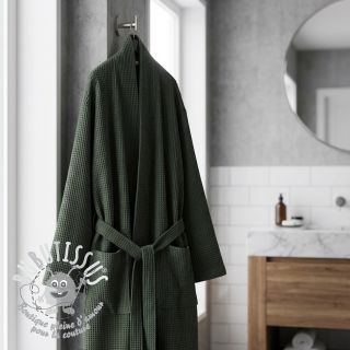 Tissu nid d’abeille army green