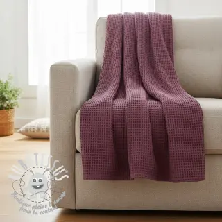 Tissu nid d’abeille purple