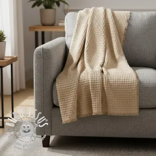 Tissu nid d’abeille light sand