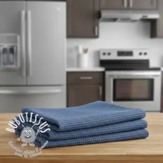 Tissu nid d’abeille jeans