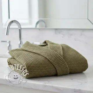 Tissu nid d’abeille moss green