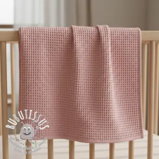 Tissu nid d’abeille bleached rose
