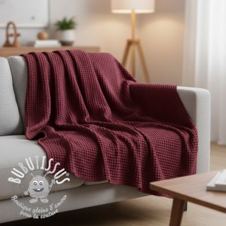 Tissu nid d’abeille berry