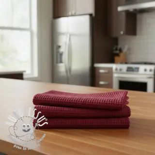 Tissu nid d’abeille berry
