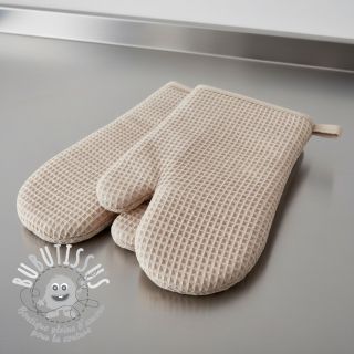 Tissu nid d’abeille camel