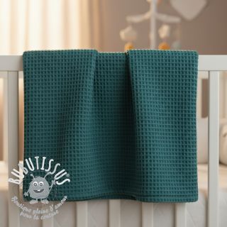 Tissu nid d’abeille petrol