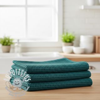 Tissu nid d’abeille petrol