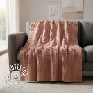 Tissu nid d’abeille blush