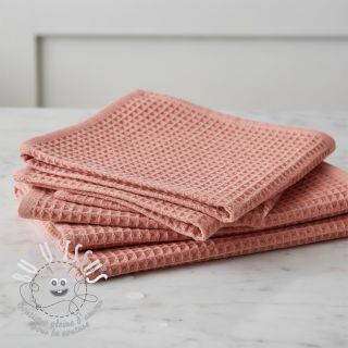 Tissu nid d’abeille blush