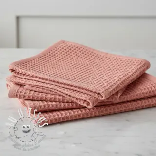Tissu nid d’abeille blush