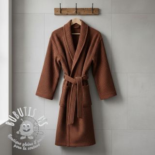 Tissu nid d’abeille brique