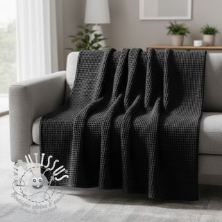 Tissu nid d’abeille black