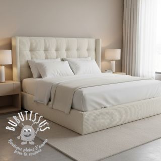 Tissu nid d’abeille ecru