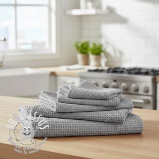 Tissu nid d’abeille grey