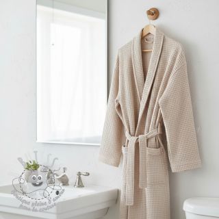 Tissu nid d’abeille light beige