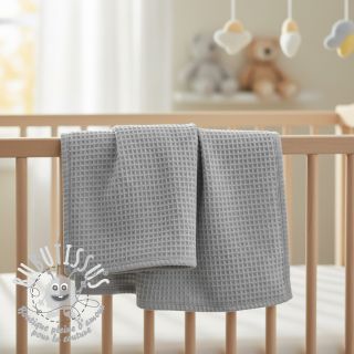 Tissu nid d’abeille light grey