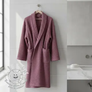 Tissu nid d’abeille mauve