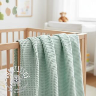 Tissu nid d’abeille mint