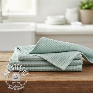 Tissu nid d’abeille mint