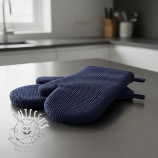 Tissu nid d’abeille navy