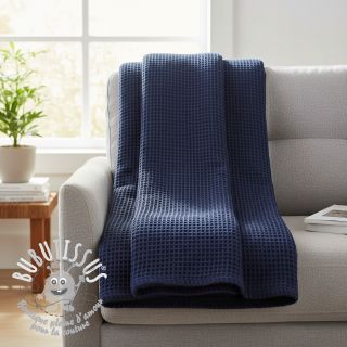 Tissu nid d’abeille navy
