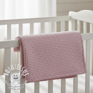 Tissu nid d’abeille old rose